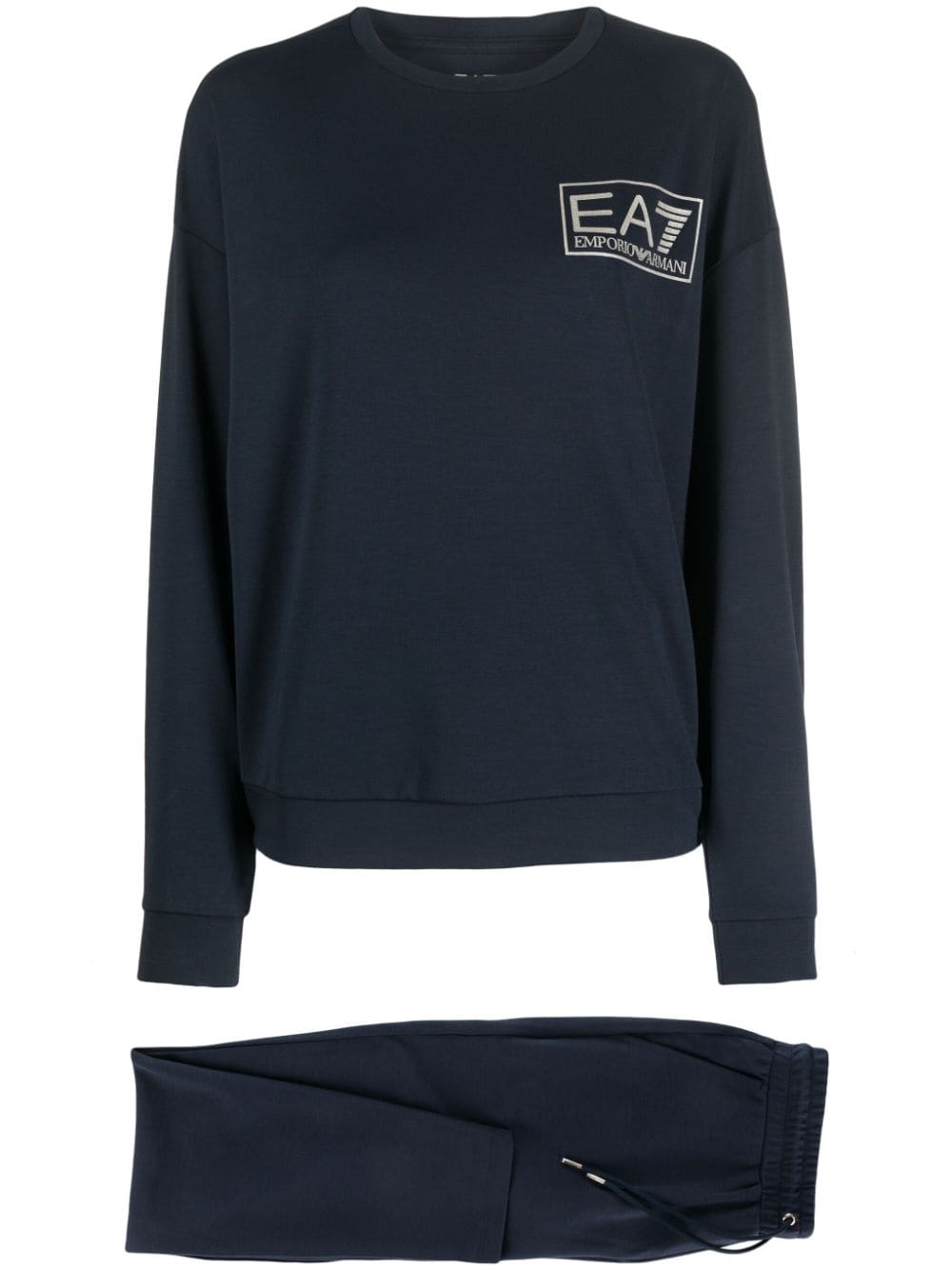 Ea7 Emporio Armani logo-print crew-neck tracksuit - Blue von Ea7 Emporio Armani