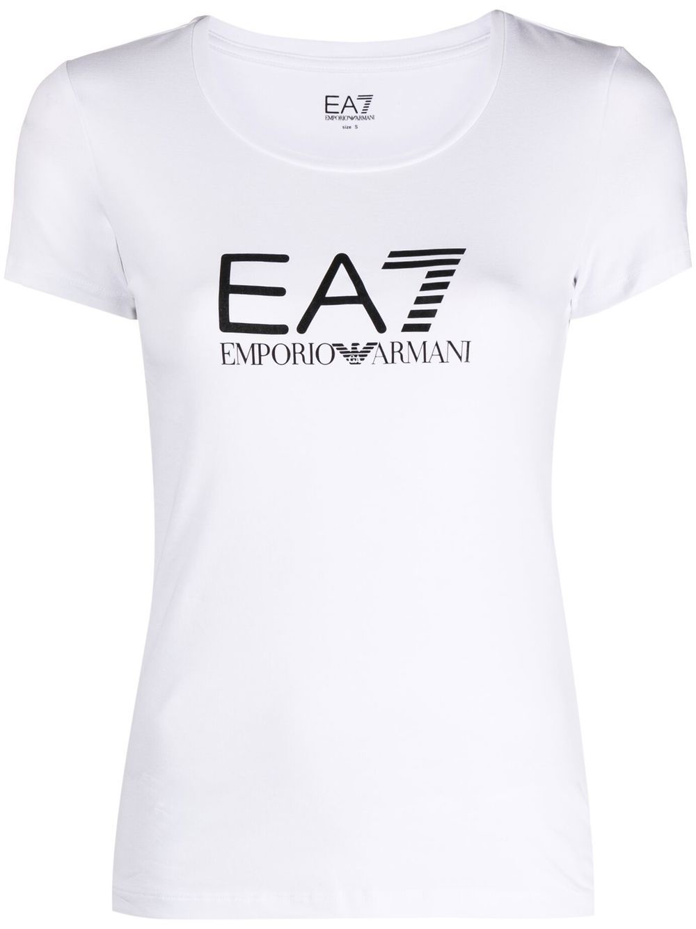 Ea7 Emporio Armani logo-print detail T-shirt - White von Ea7 Emporio Armani