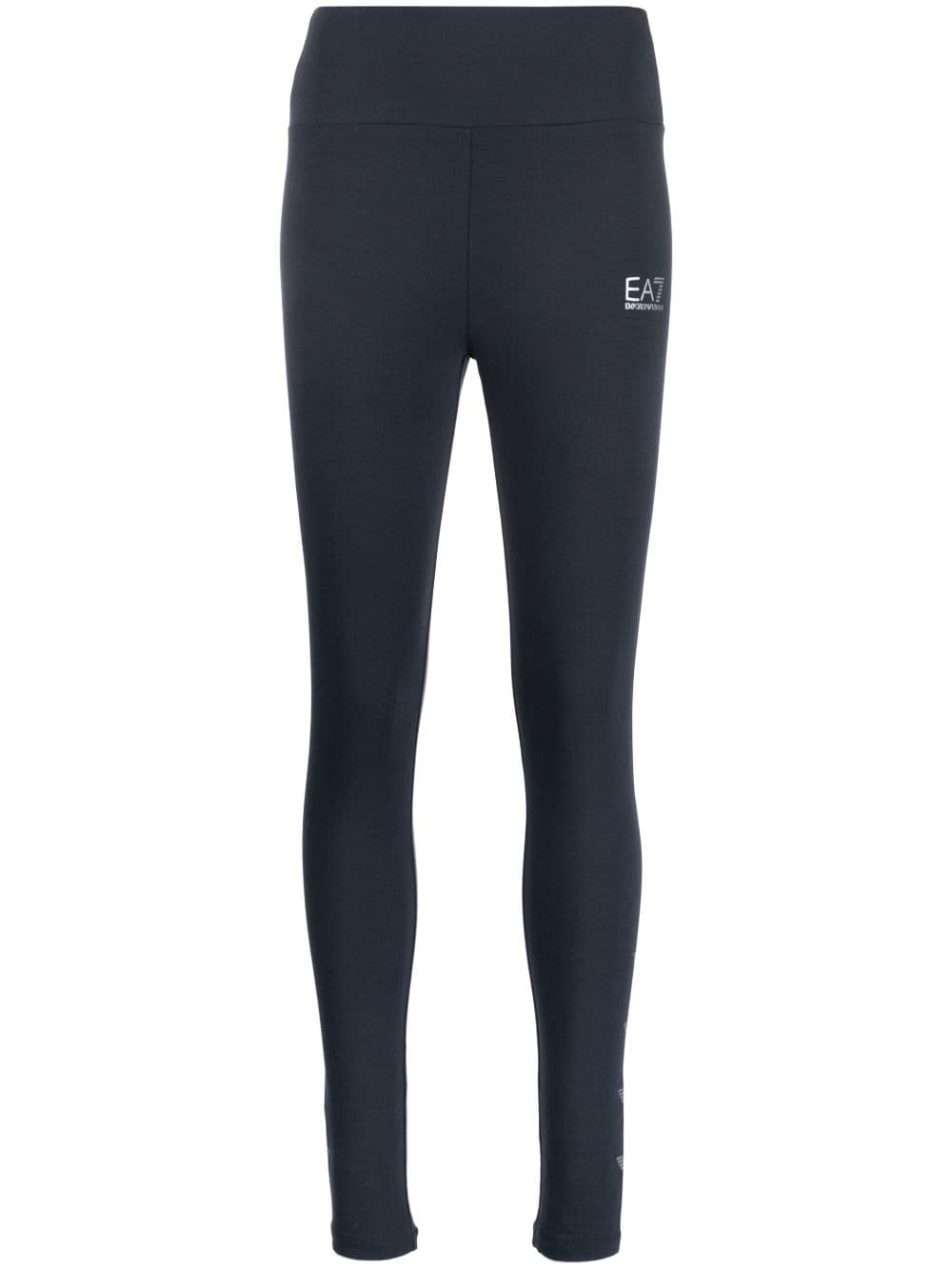 Ea7 Emporio Armani logo-print high-waisted leggings - Blue von Ea7 Emporio Armani