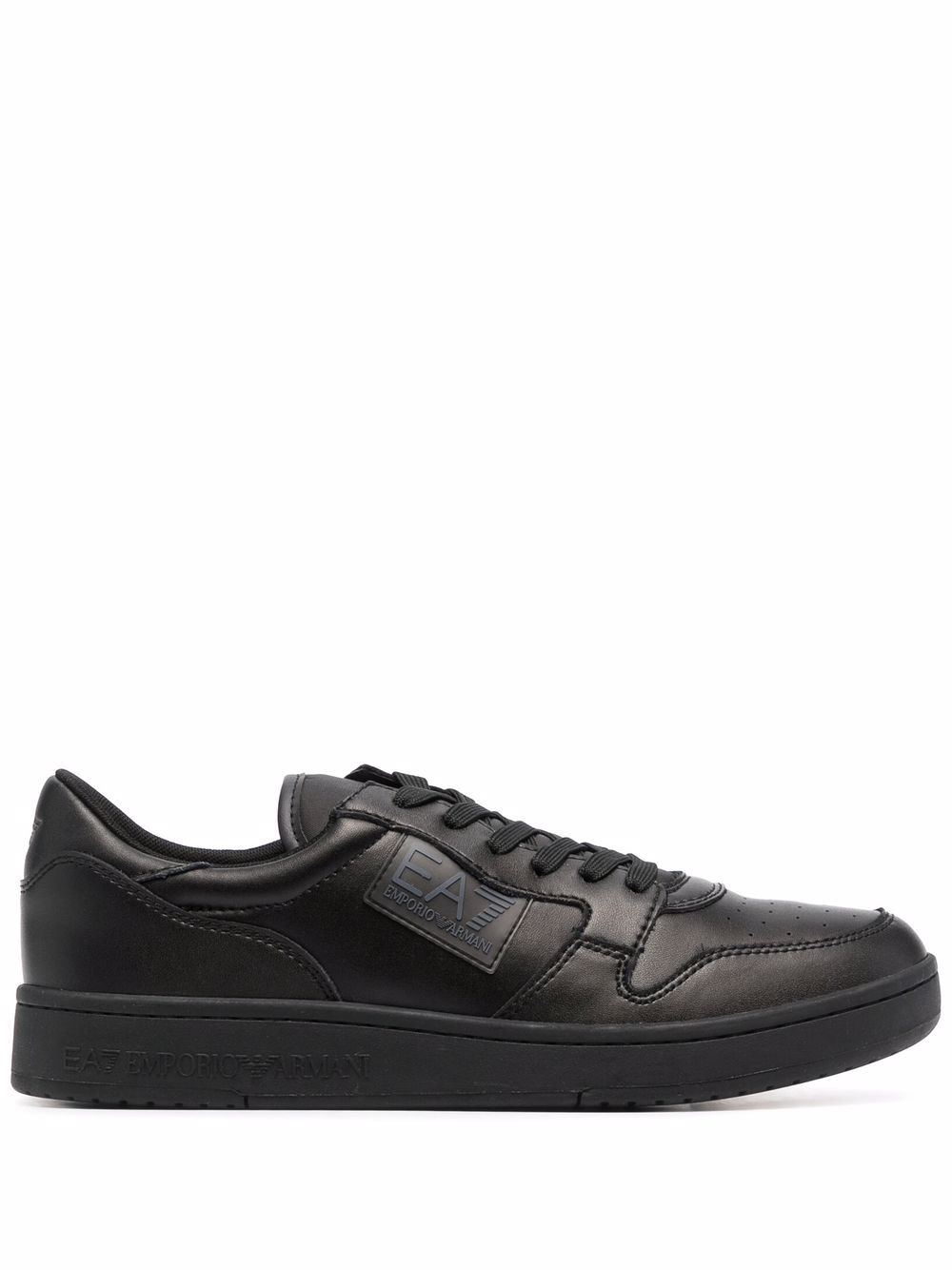 Ea7 Emporio Armani logo-print lace-up sneakers - Black von Ea7 Emporio Armani