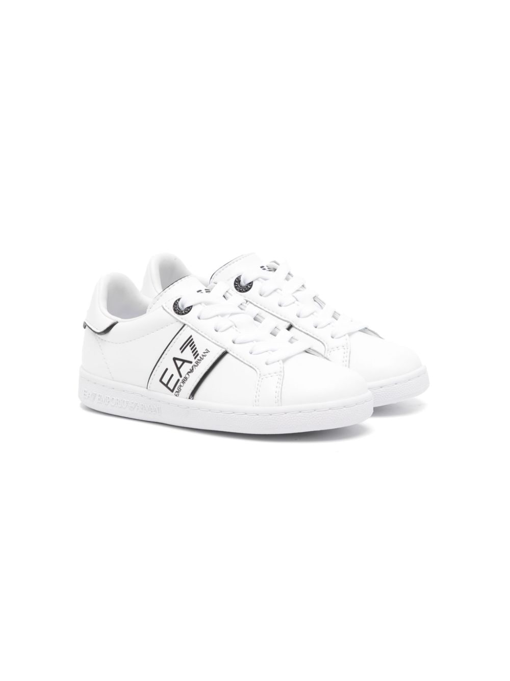 Ea7 Emporio Armani logo-print low-top sneakers - White von Ea7 Emporio Armani