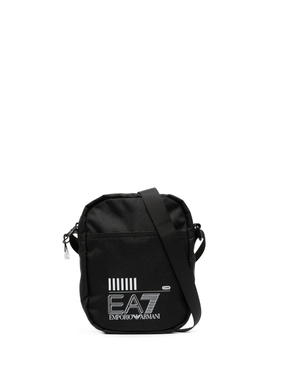 Ea7 Emporio Armani logo-print messenger bag - Black von Ea7 Emporio Armani