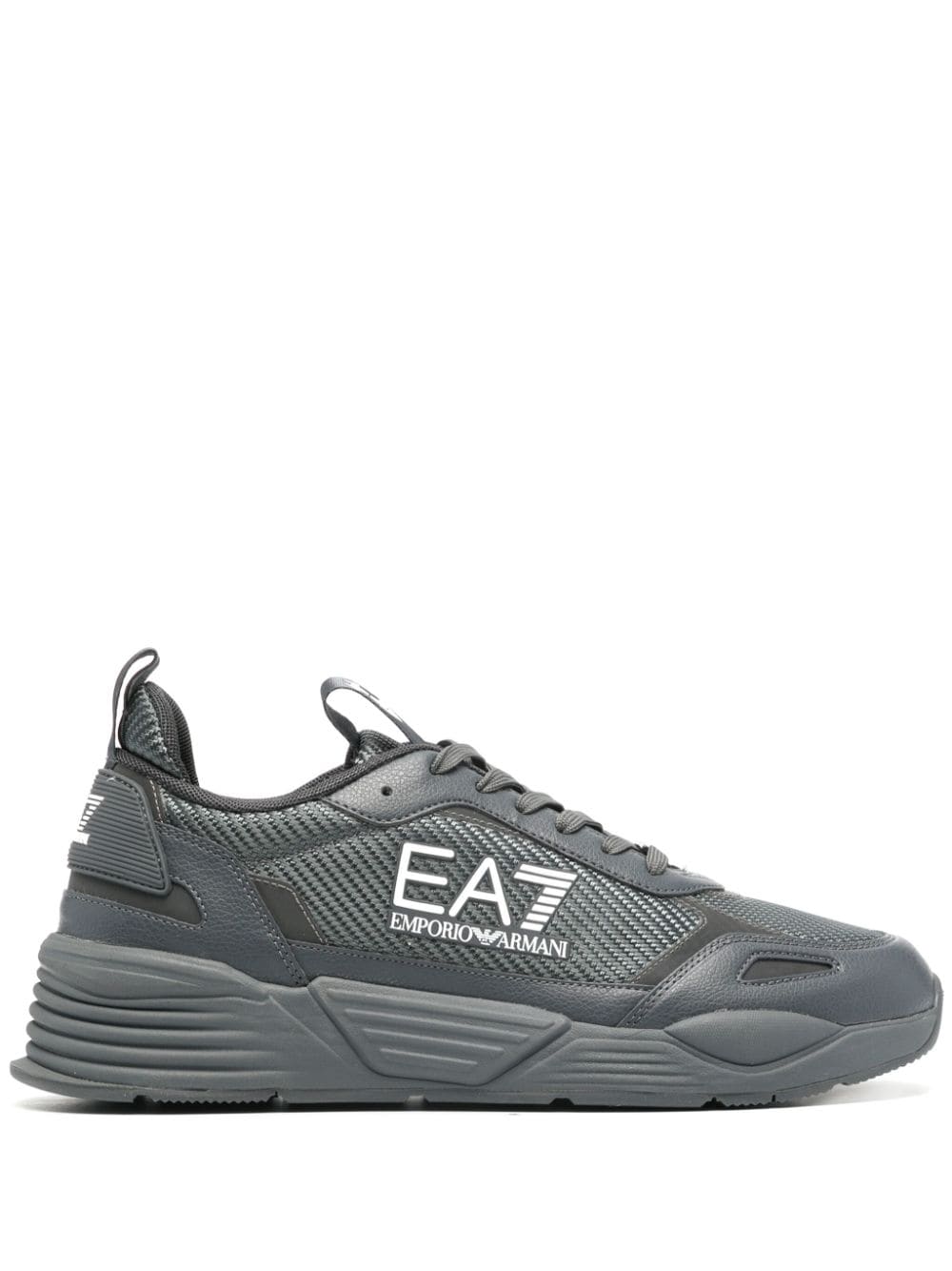 Ea7 Emporio Armani logo-print panelled sneakers - Grey von Ea7 Emporio Armani