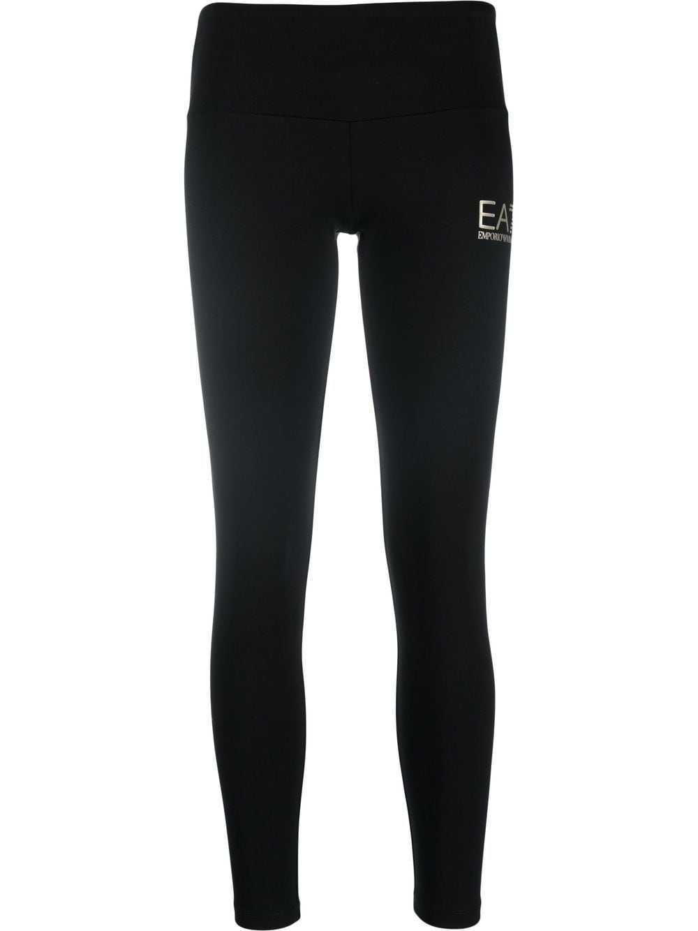 Ea7 Emporio Armani logo-print strech-cotton leggings - Black von Ea7 Emporio Armani