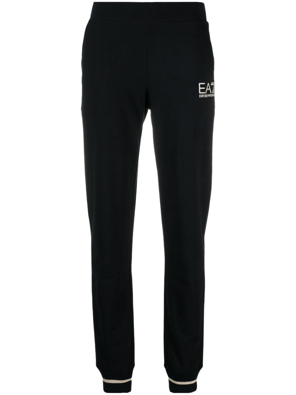 Ea7 Emporio Armani logo-print tapered track pants - Black von Ea7 Emporio Armani