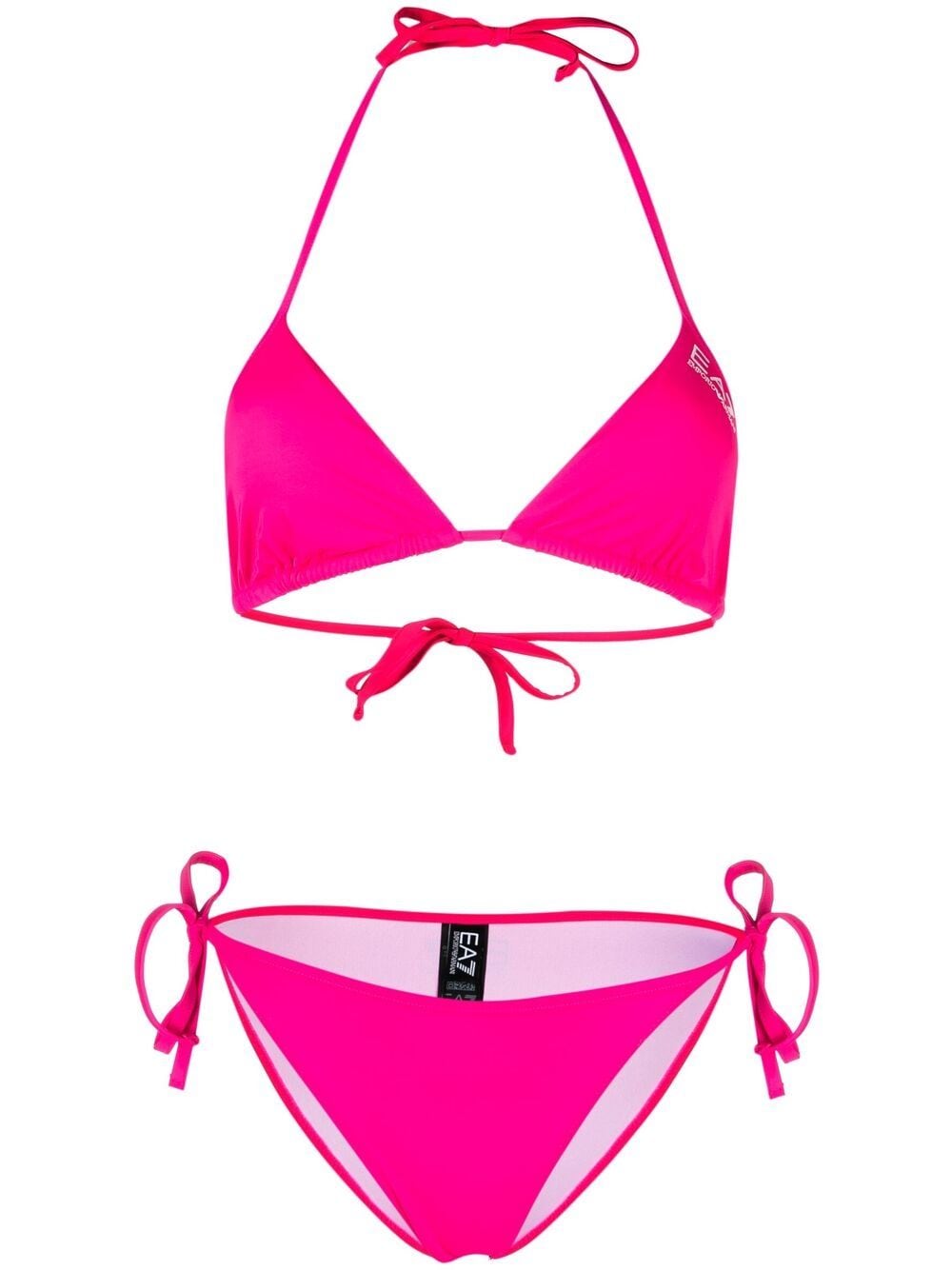 Ea7 Emporio Armani plain tringle-cup bikini - Pink von Ea7 Emporio Armani