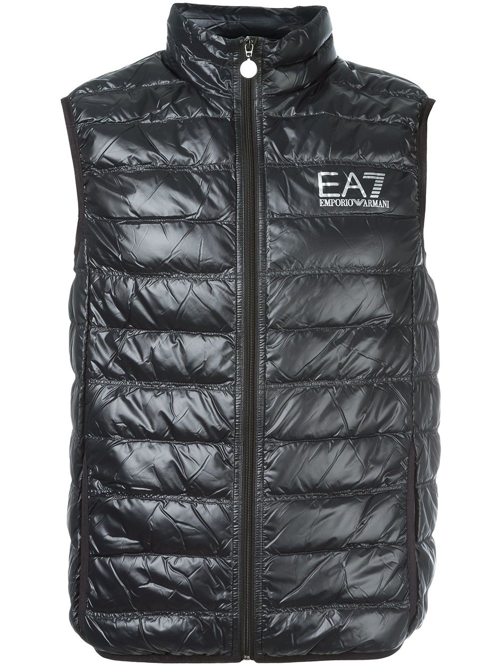 Ea7 Emporio Armani sleeveless zip up jacket - Black von Ea7 Emporio Armani