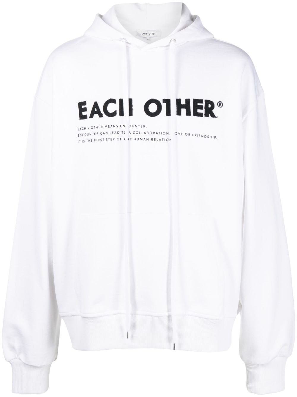 Each X Other logo-print cotton hoodie - White von Each X Other