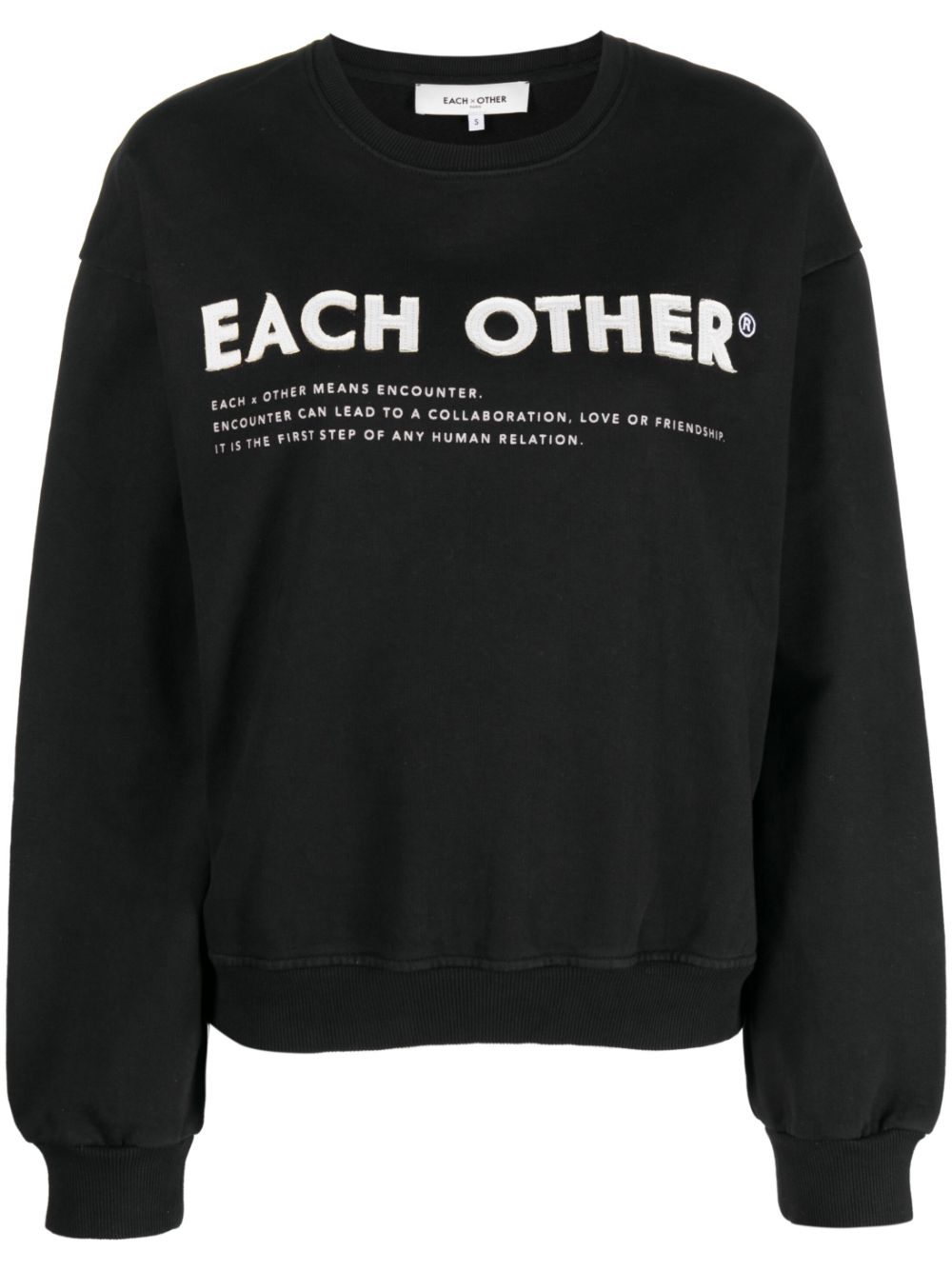 Each X Other logo-print cotton sweatshirt - Black von Each X Other