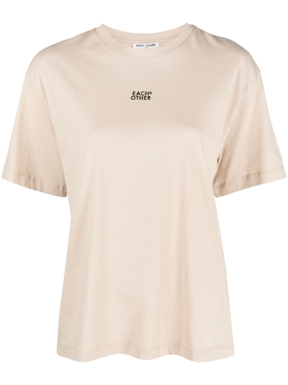 Each X Other logo-print crew-neck T-shirt - Neutrals