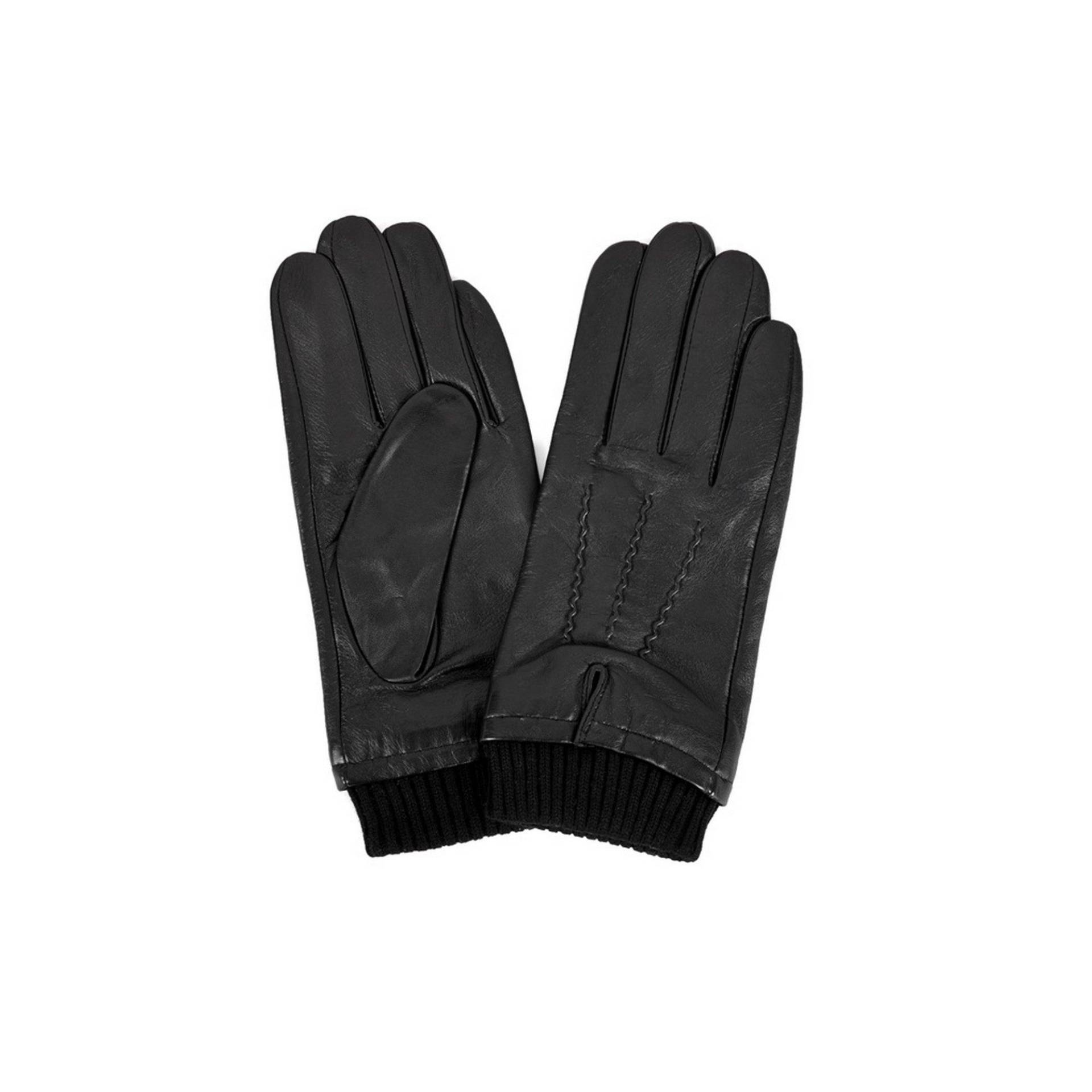 Gerippte Bündchen Handschuhe Herren Schwarz S von Eastern Counties Leather