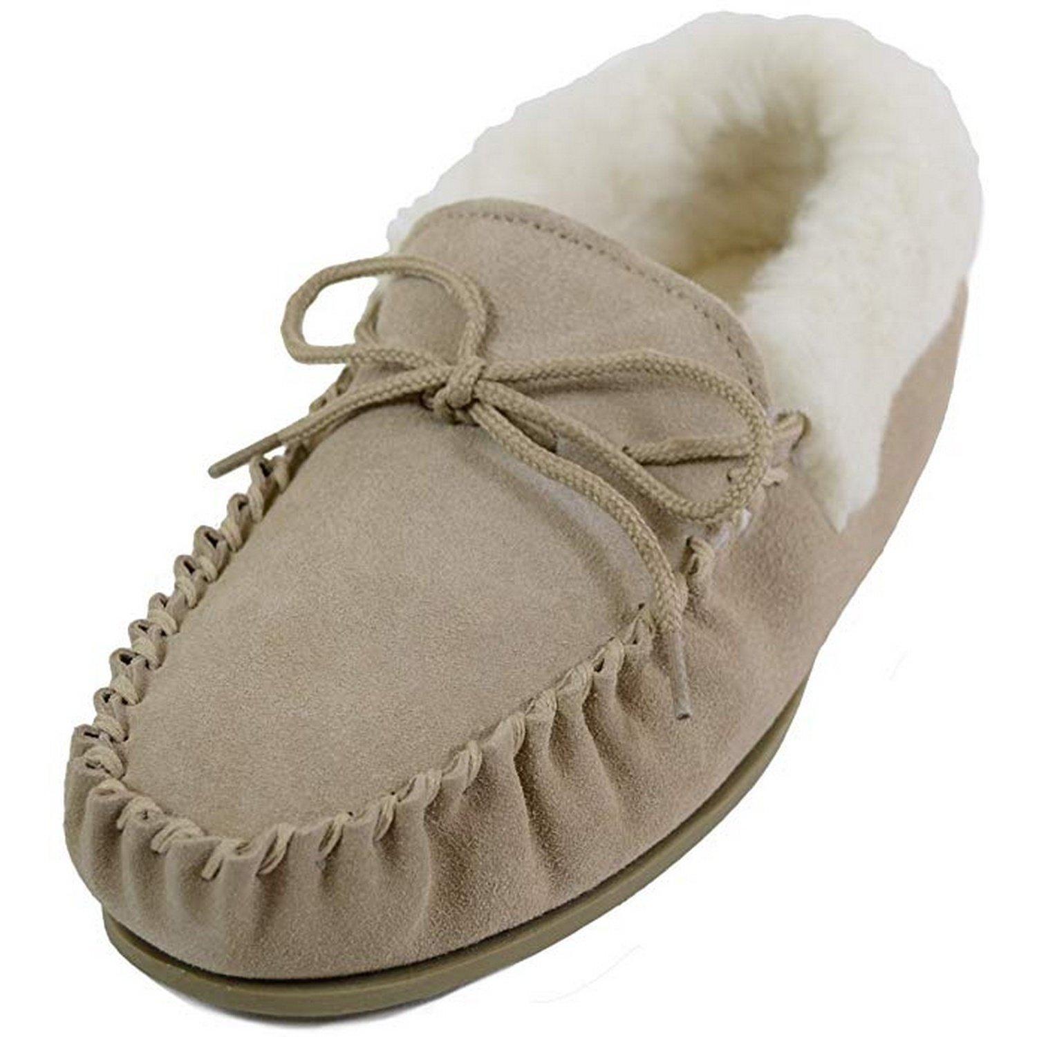 Moccasins Mit Harter Sohle Damen Beige 42 von Eastern Counties Leather