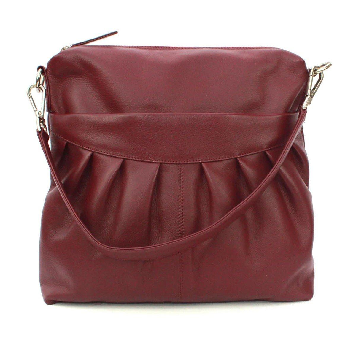 Handtasche Leona, Gerafft, Leder Damen Rot Bunt ONE SIZE von Eastern Counties Leather