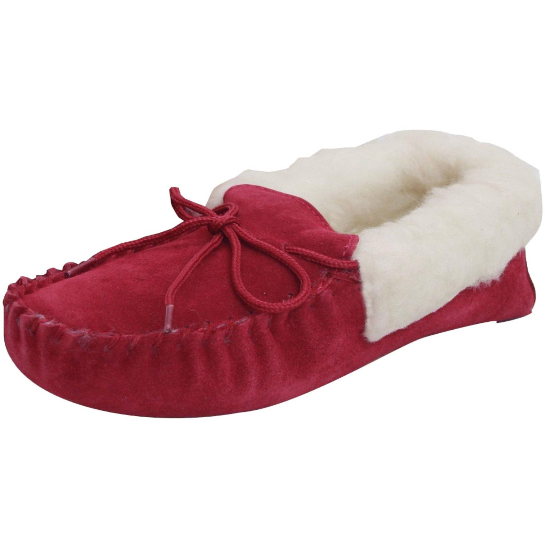 Moccasins Mit Weicher Sohle Damen Purpurrot 36 von Eastern Counties Leather