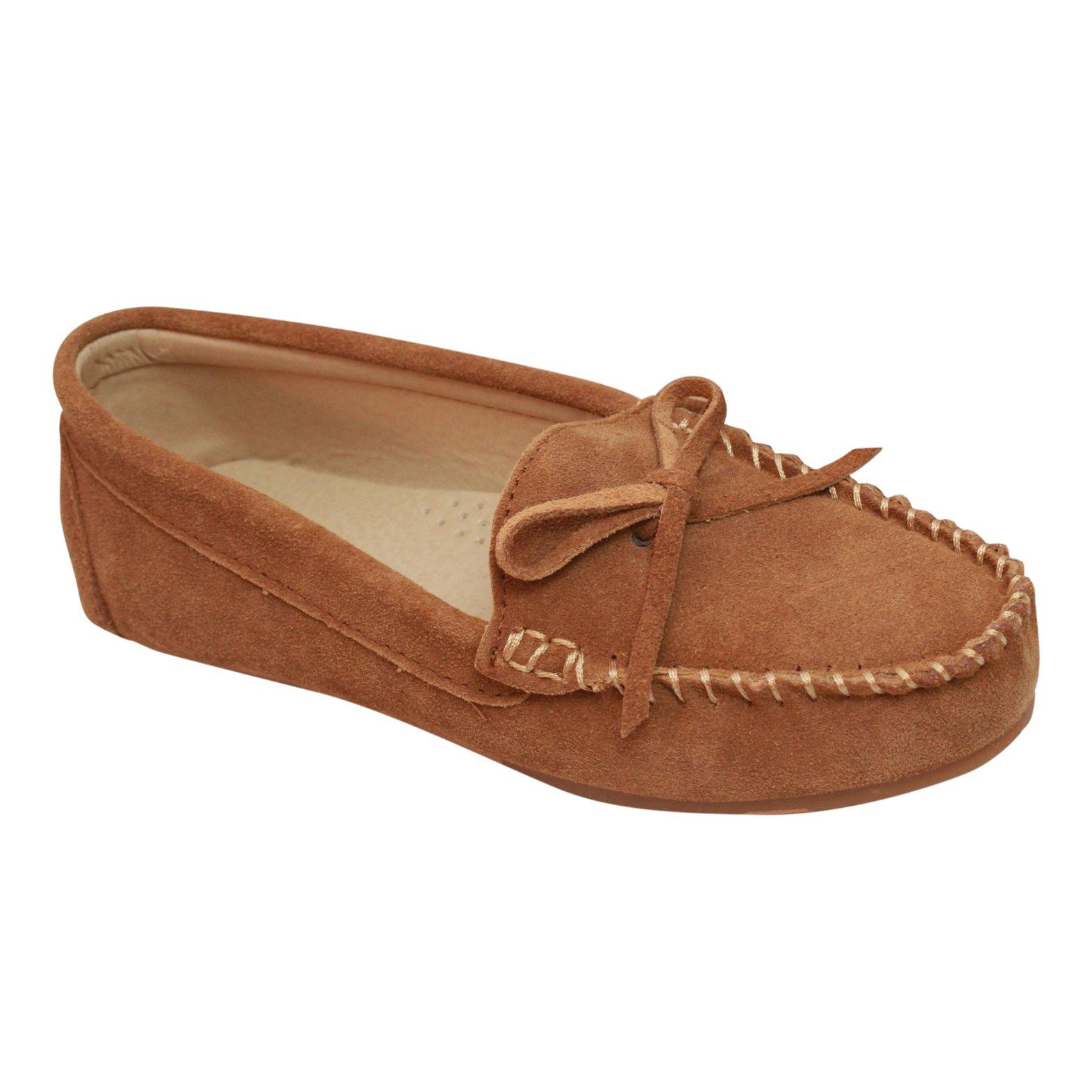 Moccasins Aus Wildleder Damen Kühles Braun 36 von Eastern Counties Leather