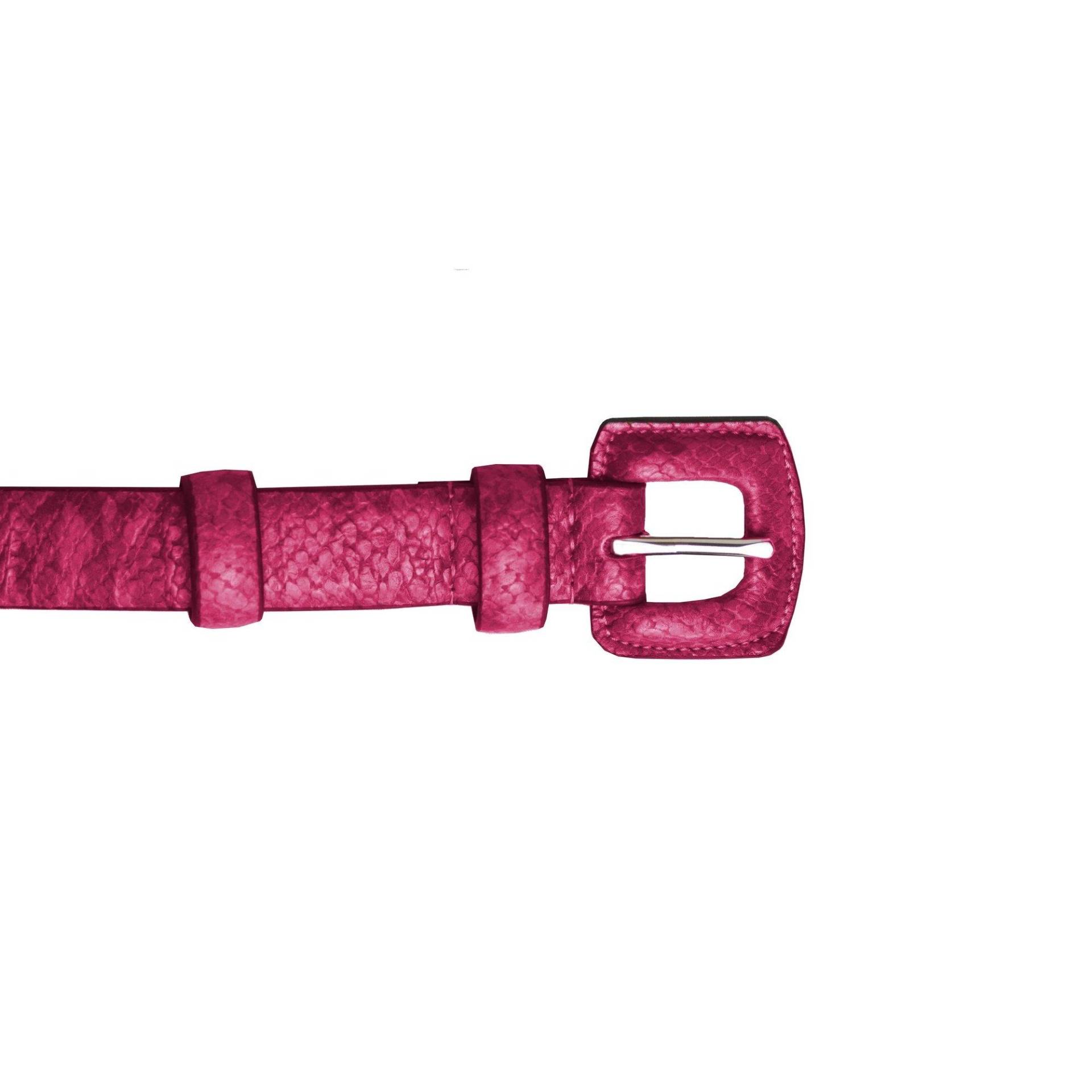 Gürtel Mit Schlangenhautlook Damen Fuchsia 42 von Eastern Counties Leather