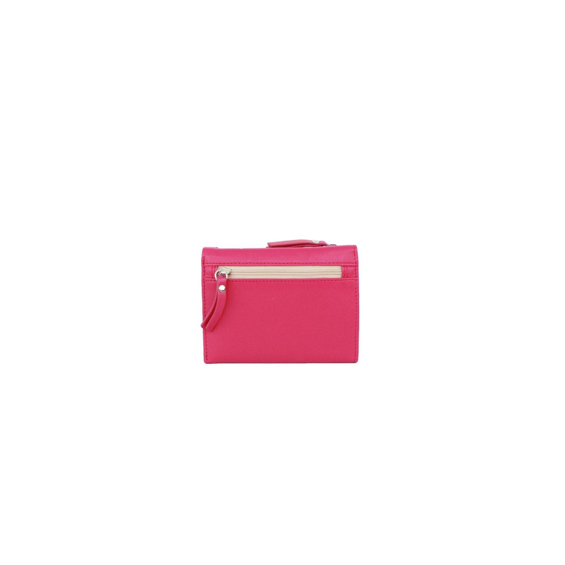 Isobel Geldbörse Mit Kontrastierendem Reißverschluss Damen Pink ONE SIZE von Eastern Counties Leather