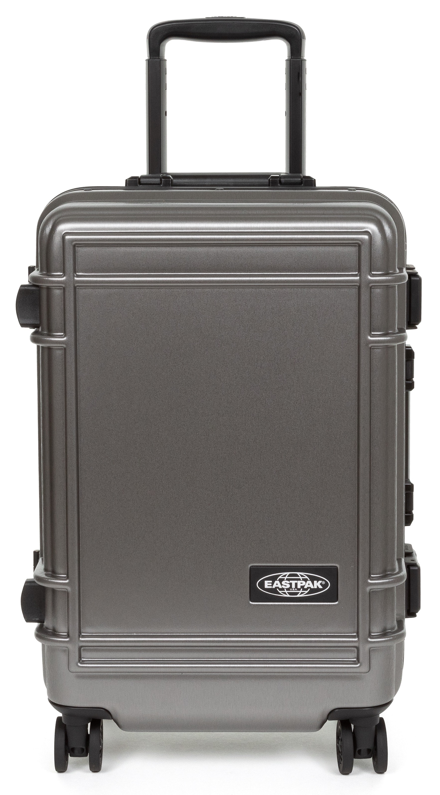 Eastpak Hartschalen-Trolley »RESIST'R CASE S BRUSHED METAL mit 30 Jahren Garantie«, 4 Rollen, Reisegepäck Handgepäck-Koffer TSA-Zahlenschloss von Eastpak