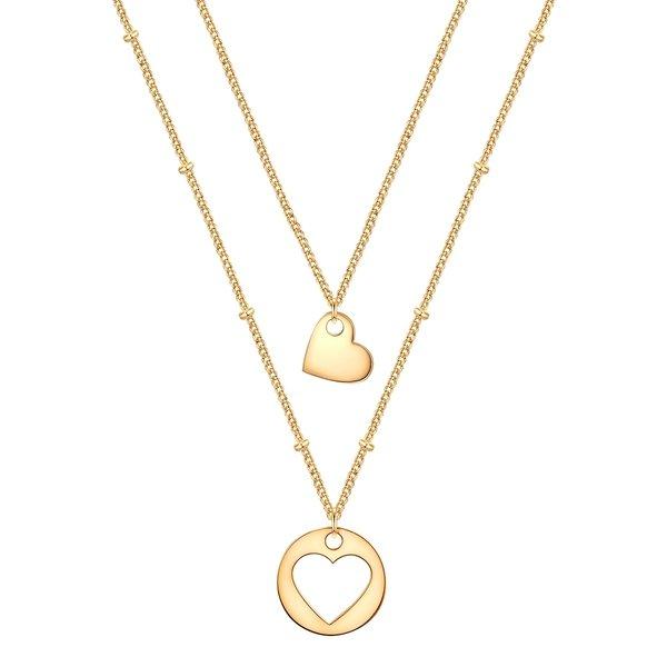 Halskette Herz Damen Gold 40cm von Eastside