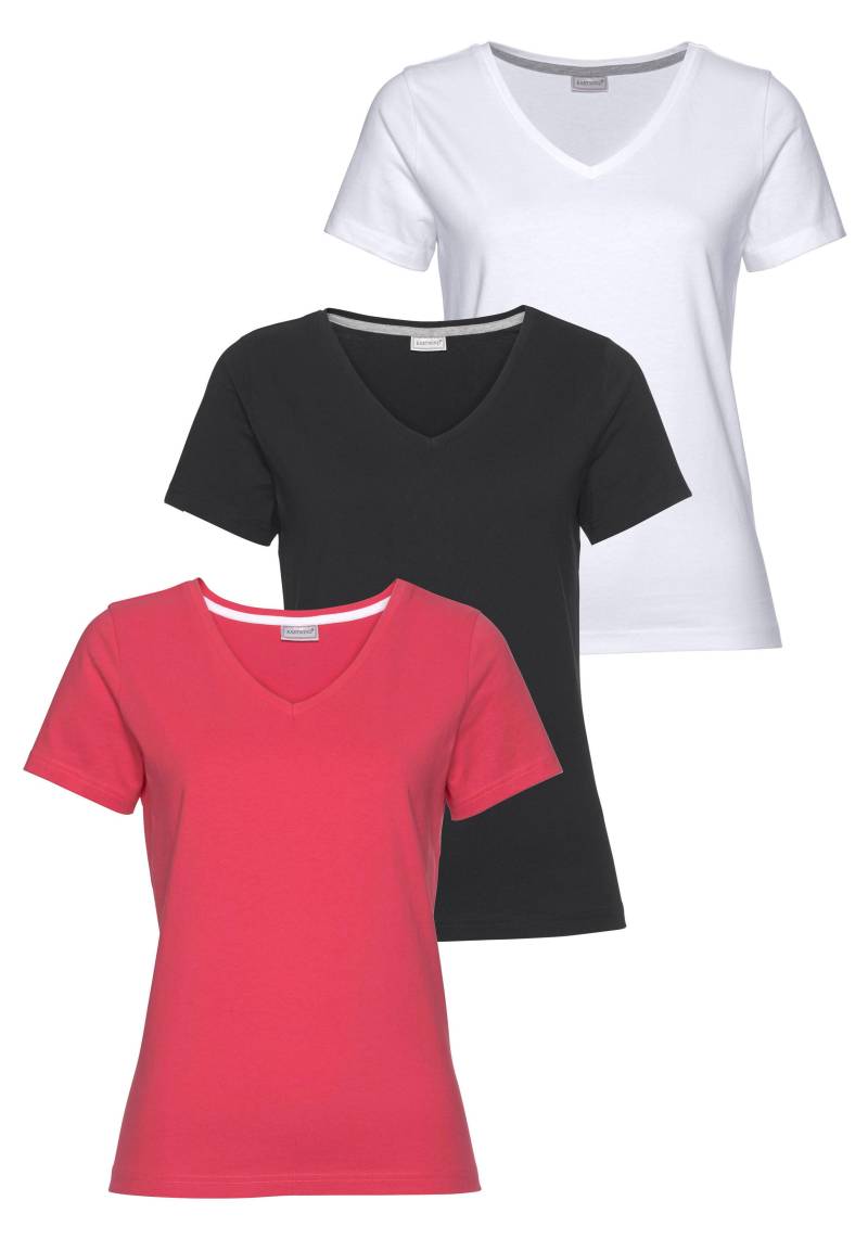 Eastwind T-Shirt, (Packung, 3 tlg., 3er-Pack), Kurzarm, figurumspielend, aus Baumwolle, im 3er-Pack von Eastwind