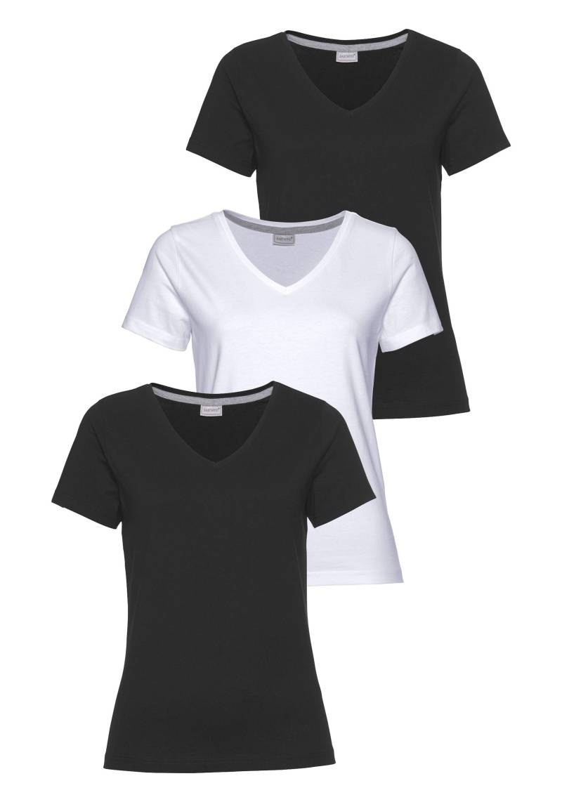 Eastwind T-Shirt, (Packung, 3 tlg., 3er-Pack), Kurzarm, figurumspielend, aus Baumwolle, im 3er-Pack von Eastwind