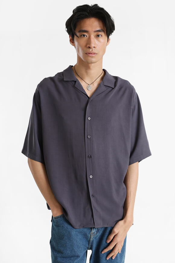 Eazy Oversize Hemd | Dunkelgrau | Herren  | L von Eazy
