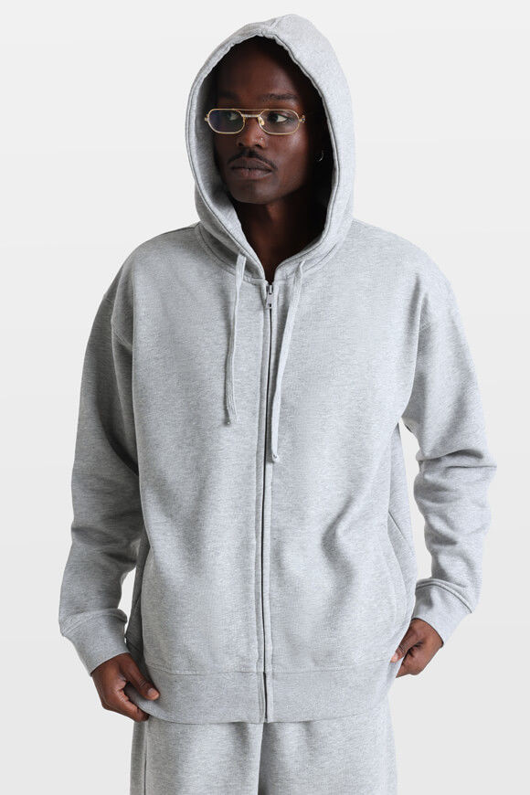 Eazy Kapuzensweatjacke | Grau meliert | Herren  | XS von Eazy