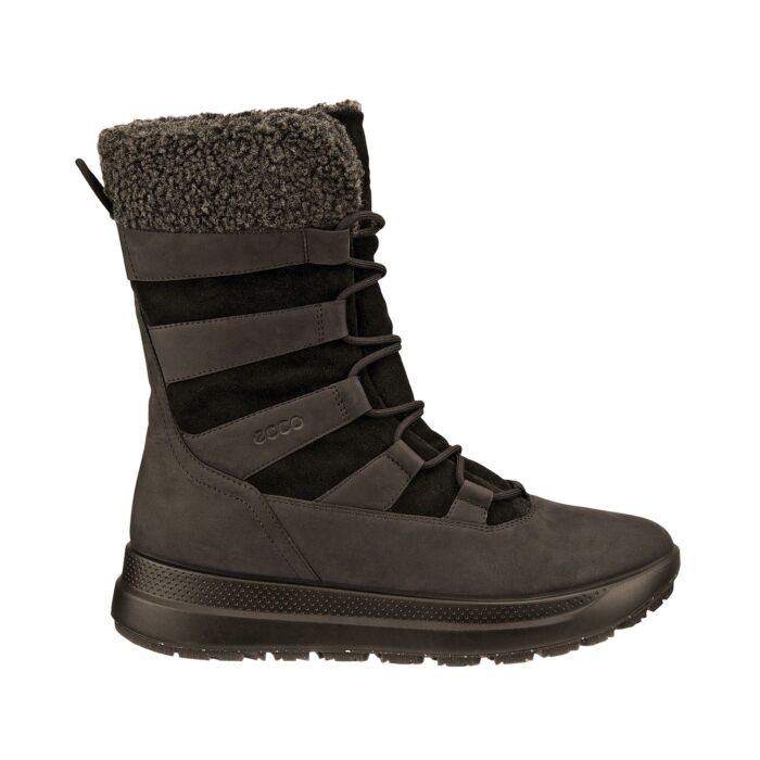 Ecco Damen Winterstiefel aus wasserabweisendem Nubukleder schwarz, 38 von Ecco