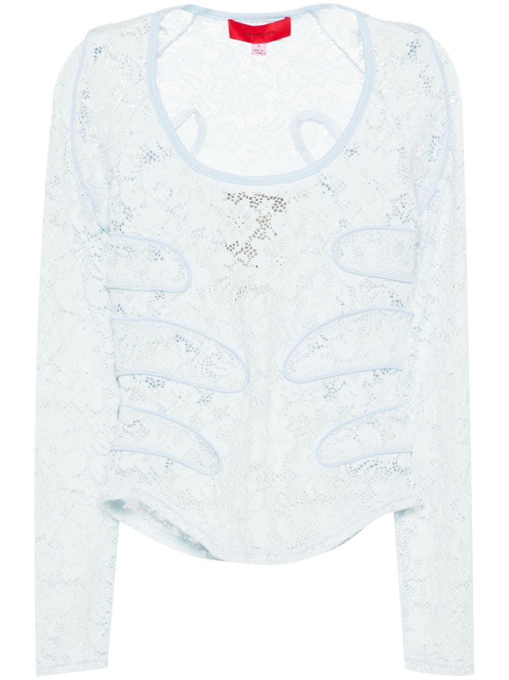 Eckhaus Latta Seraph floral-lace top - Blue von Eckhaus Latta