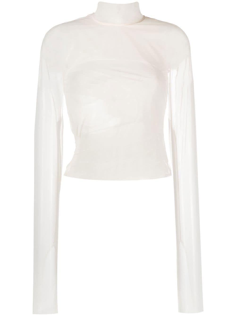 Eckhaus Latta high-neck mesh top - White von Eckhaus Latta