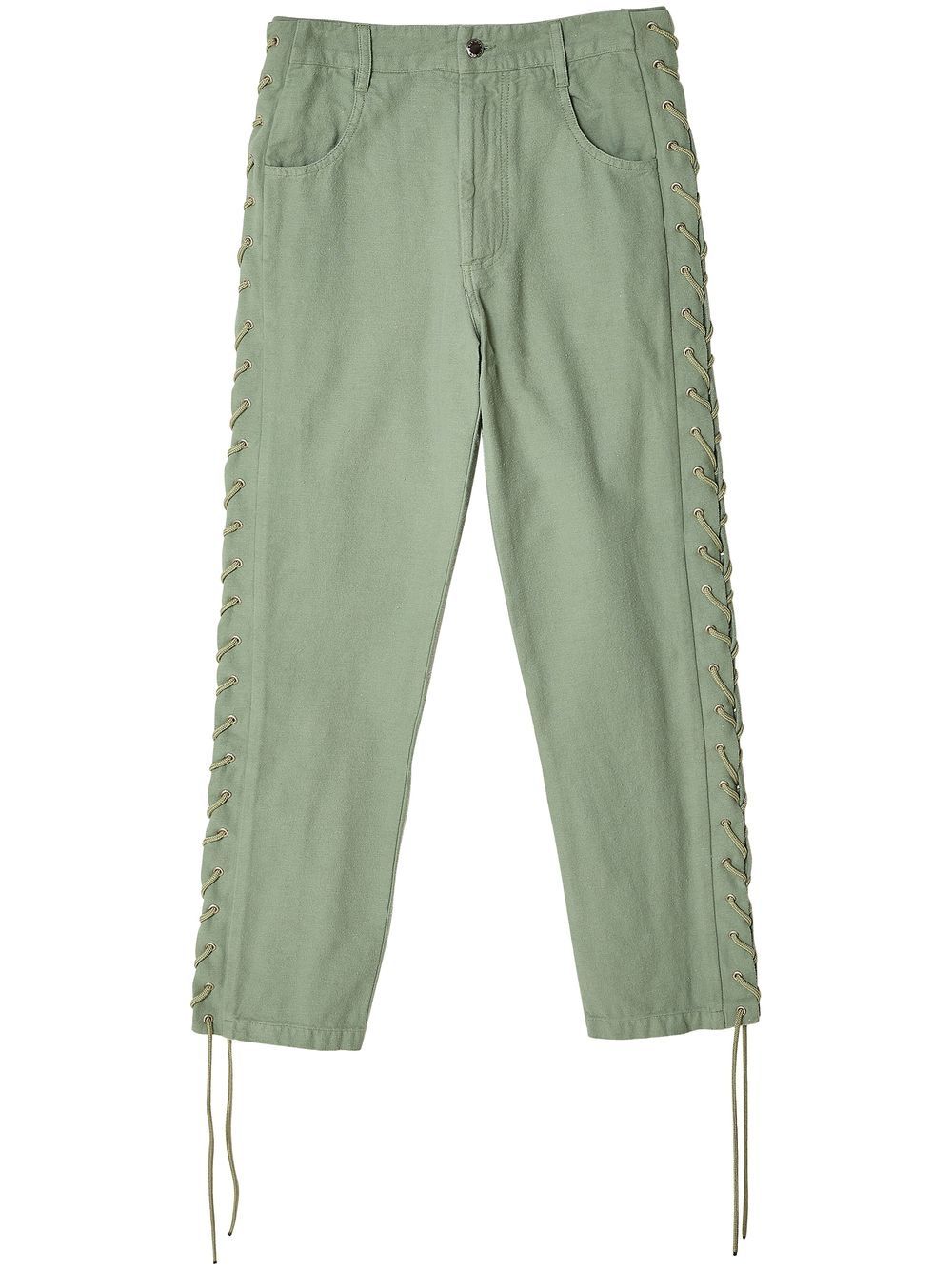 Eckhaus Latta lace-up straight trousers - Green von Eckhaus Latta