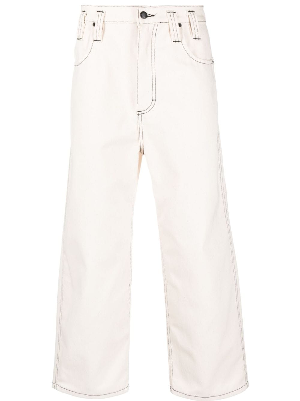 Eckhaus Latta wide-leg cropped trousers - Neutrals von Eckhaus Latta