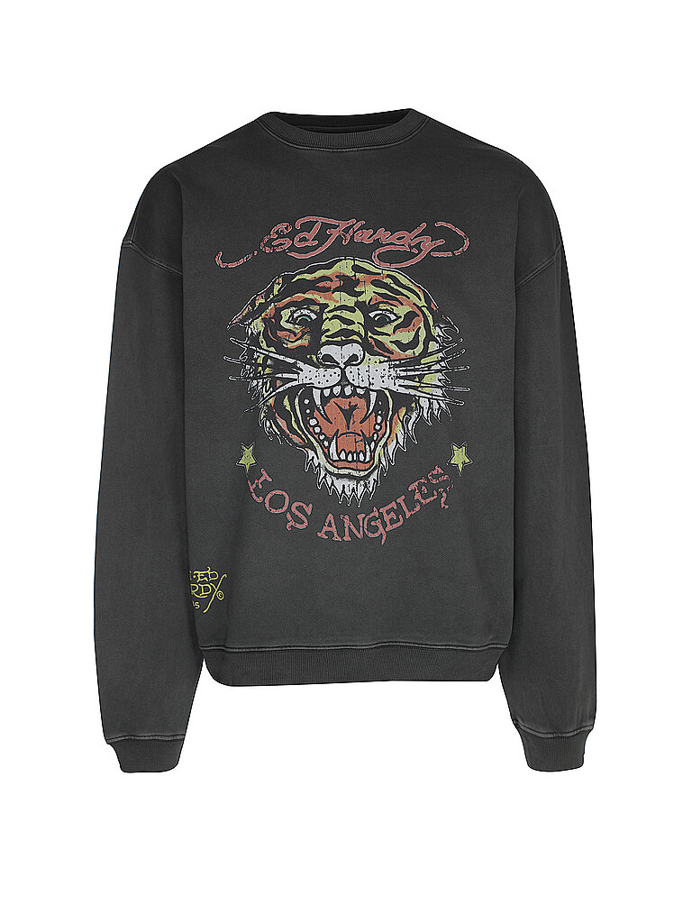 ED HARDY Pullover TIGER VINTAGE schwarz | M von Ed Hardy