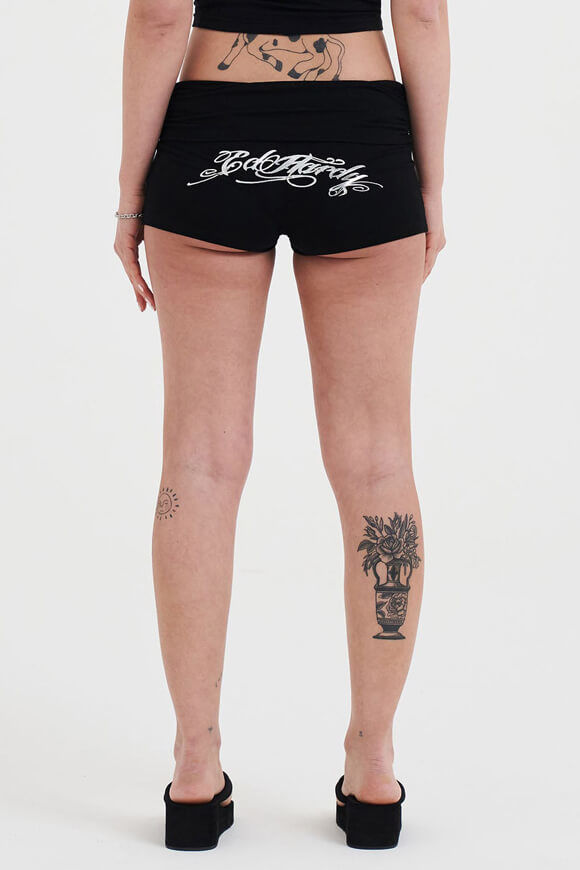 Ed Hardy Butterfly Stoffshorts | Black | Damen  | L von Ed Hardy
