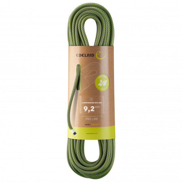 Edelrid - Hummingbird Eco Dry 9,2 mm - Einfachseil Gr 30 m oliv von Edelrid