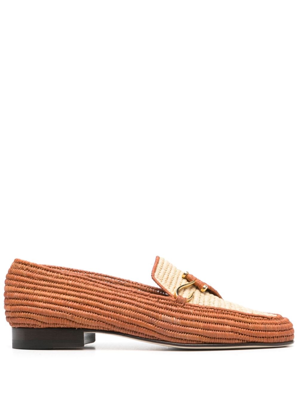 Edhen Milano Agadir interwoven raffia loafers - Neutrals von Edhen Milano