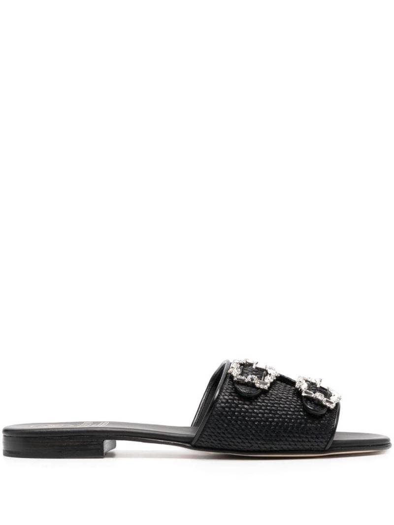 Edhen Milano double-buckle flat sandals - Black von Edhen Milano