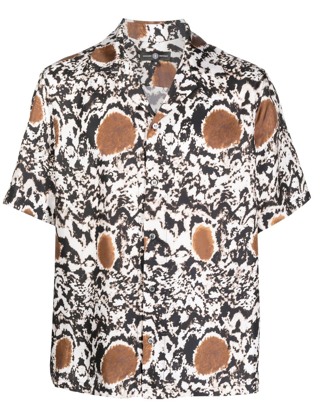 Edward Crutchley abstract-pattern short-sleeve shirt - White von Edward Crutchley