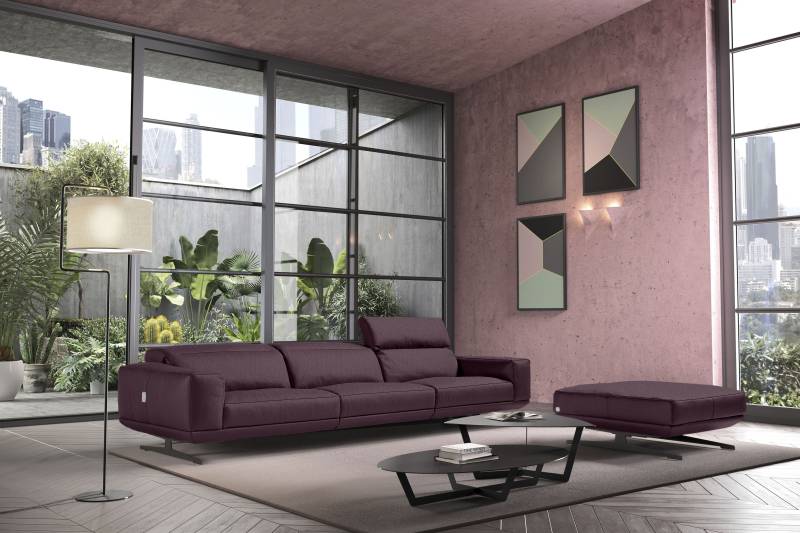 Egoitaliano 3-Sitzer »Gloria, super bequem, hochwertige Verarbeitung, edles Design, Megasofa«, beidseitig verstellbare Rückenelemente, mit Designmetallfüssen von Egoitaliano