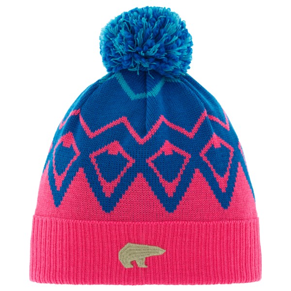 Eisbär - Kid's Ziggy Pompon Oversized Hat - Mütze Gr 53 cm blau/rosa von Eisbär