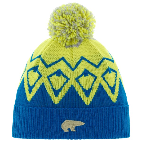 Eisbär - Ziggy Pompon Oversized Hat - Mütze Gr One Size grau;rosa/blau von Eisbär