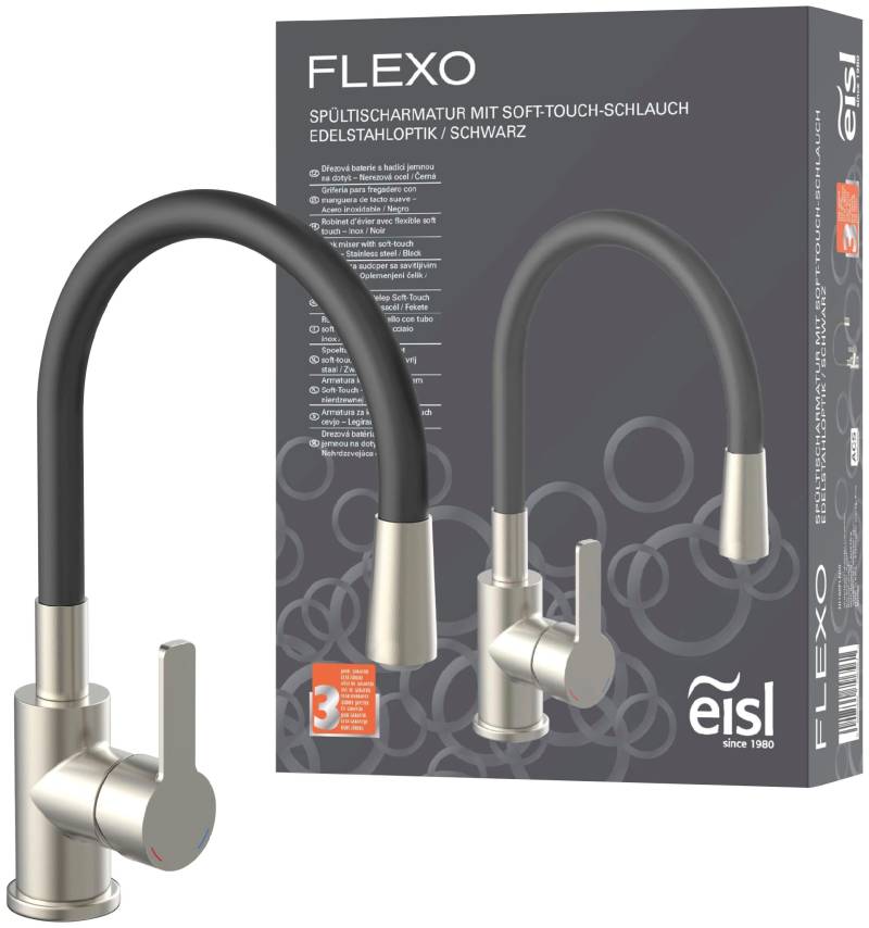 Eisl Spültischarmatur »Flexo«, energiesparender Cold-Start, wassersparender Eco-Click,360° schwenkbar von Eisl