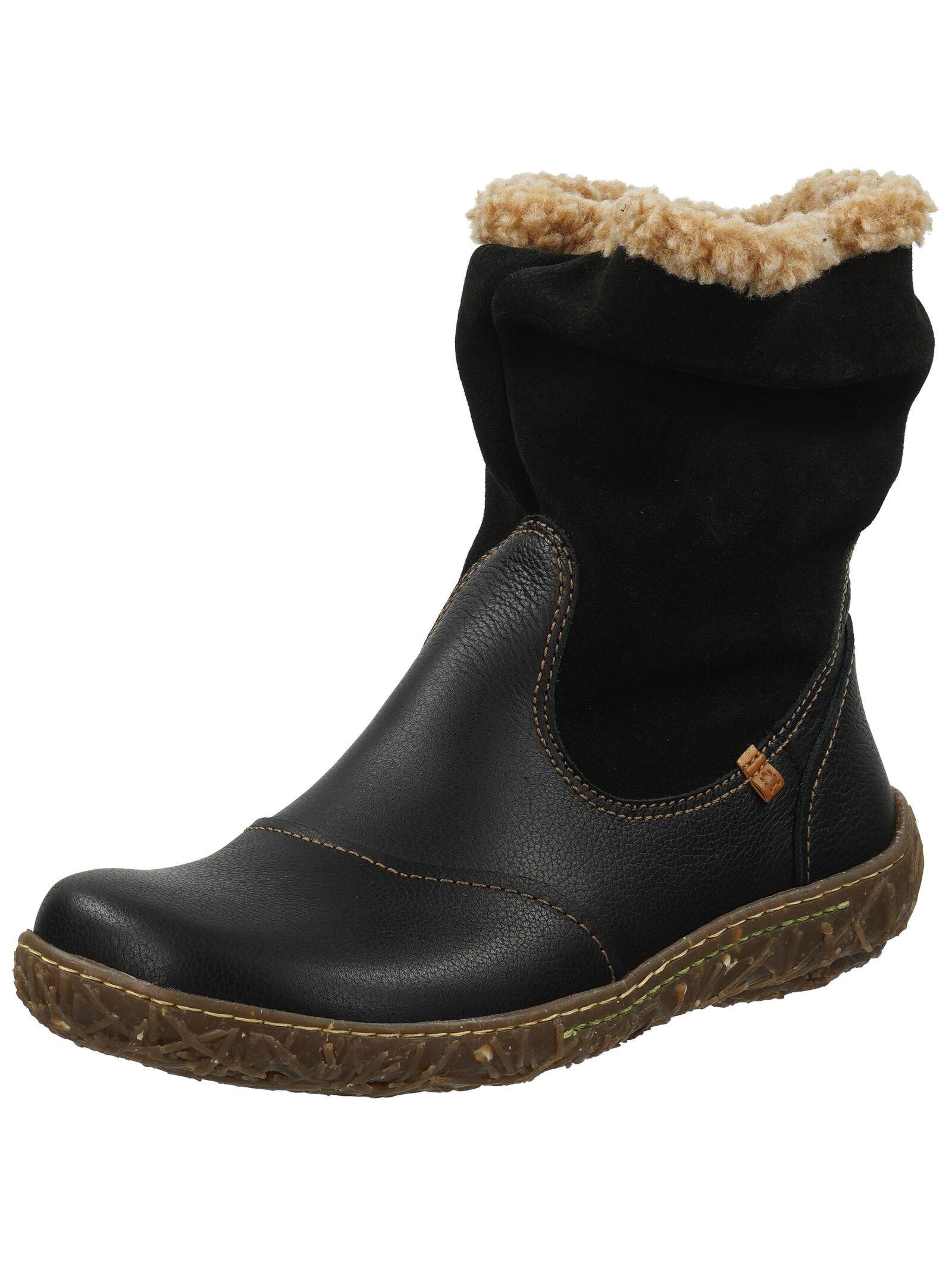 Stiefelette N758 Natural Grain-lux S. Black/ Nido Black Damen Schwarz 37 von El Naturalista