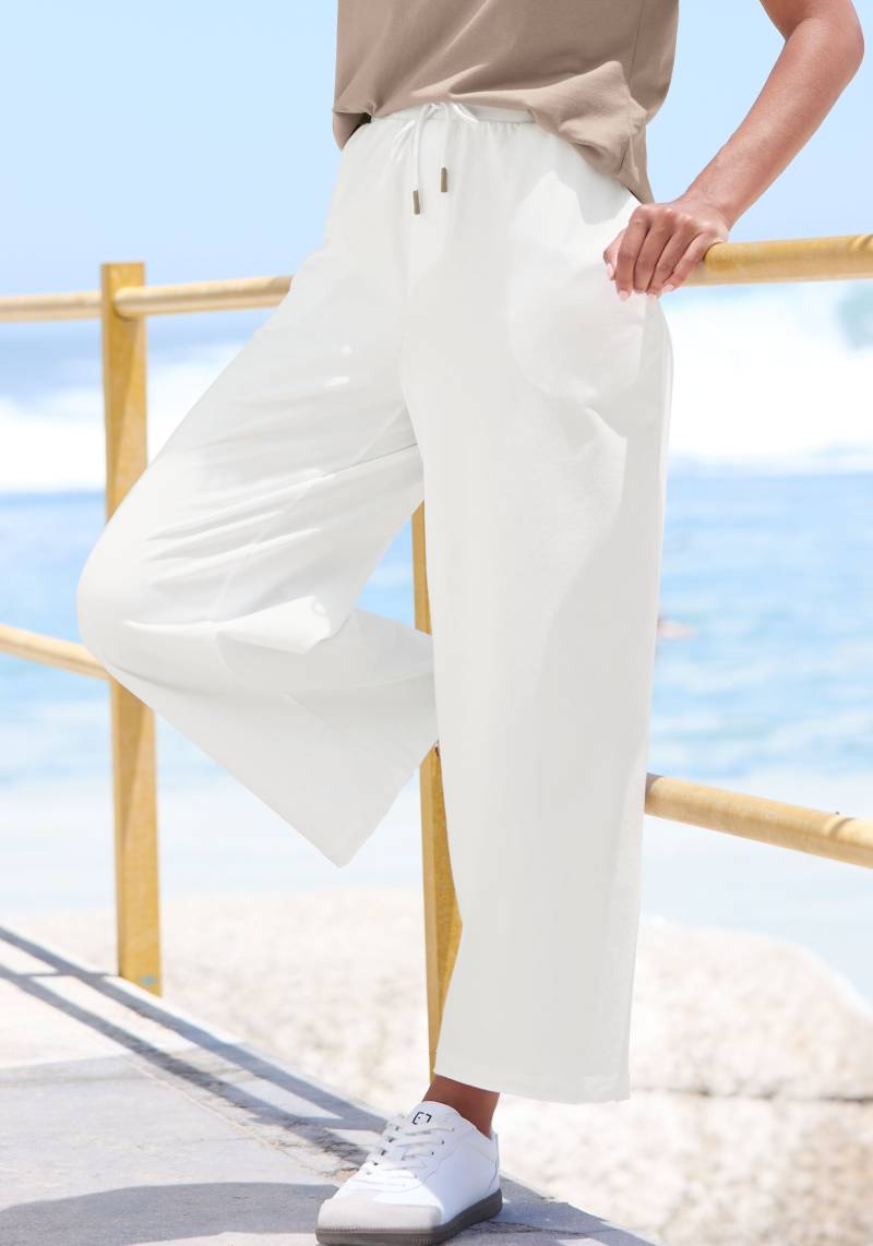 Elbsand 7/8-Hose, aus Sweatware mit weitem Bein von Elbsand
