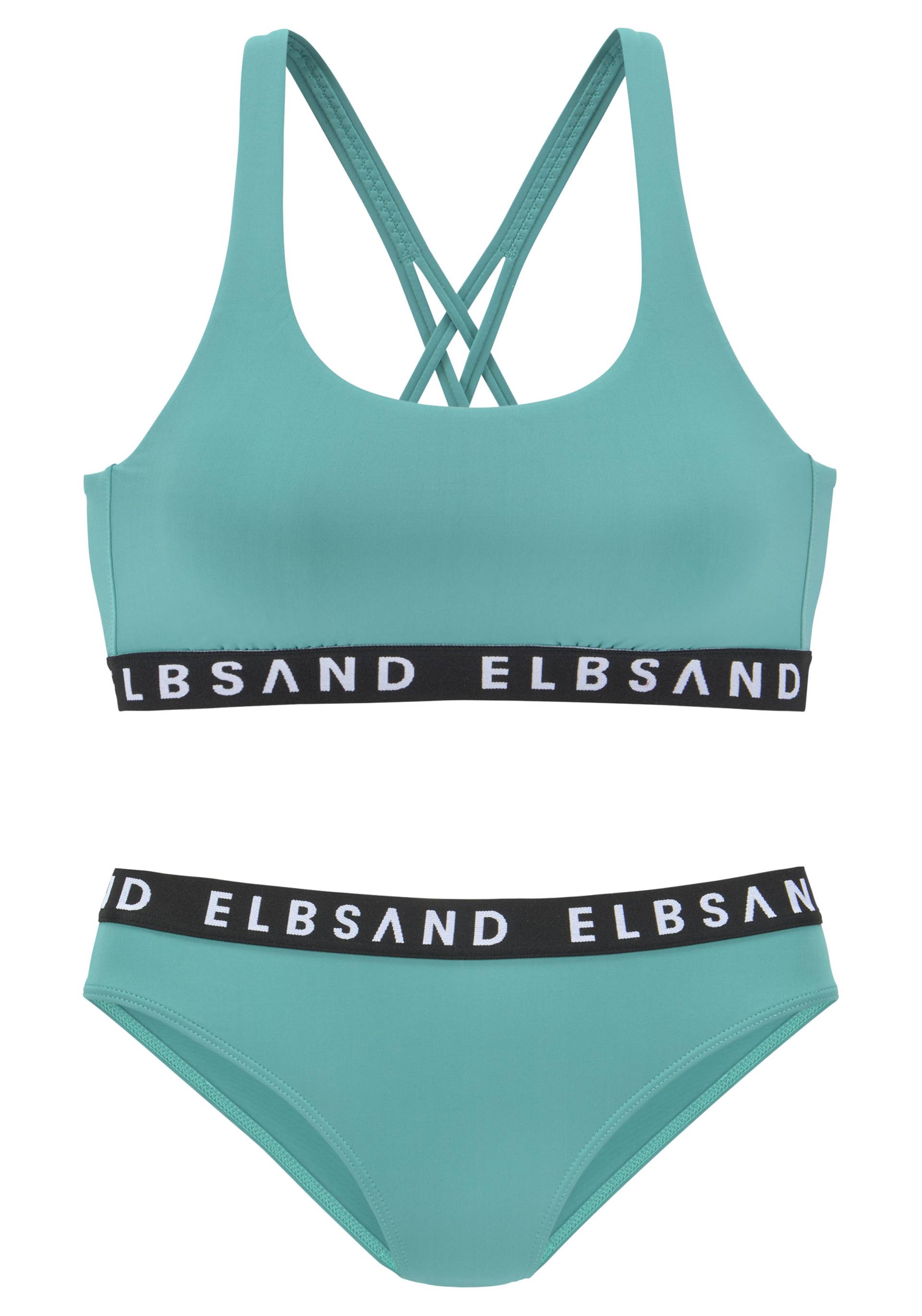 Elbsand Bustier-Bikini, mit Markenschriftzügen in Kontrastfarbe von Elbsand