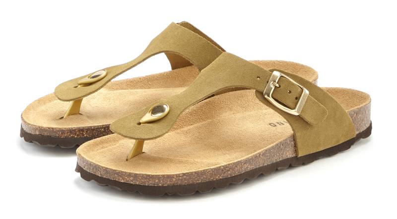 Elbsand Pantolette »Mule, Sandale, offener Schuh,«, aus hochwertigem Leder mit Komfortkorkfussbett, Unisex von Elbsand