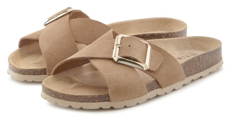Elbsand Pantolette »Mule, Sandale, offener Schuh,«, aus hochwertigem Leder mit weichem Komfortkorkfussbett von Elbsand