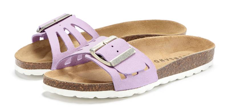 Elbsand Pantolette »Sandale«, Mule, offener Schuh aus Leder mit weichem Komfortkorkfussbett von Elbsand