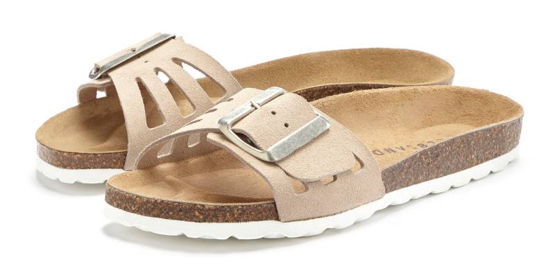 Elbsand Pantolette »Sandale«, Mule, offener Schuh aus Leder mit weichem Komfortkorkfussbett von Elbsand