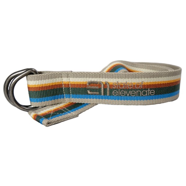 Elevenate - Elevenate Striped Belt - Gürtel Gr 120 x 3,8 cm beige von Elevenate